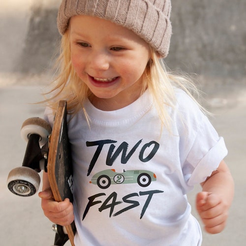 Two Fast Birthday Shirt Race Car Birthday Shirt 2nd Birthday Etsy