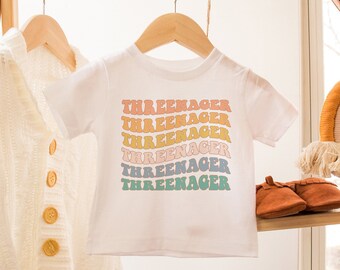 Threenager Shirt: 3rd Birthday Toddler Girl Tee