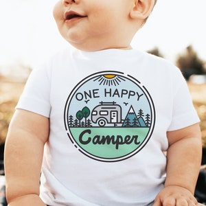 One Happy Camper Shirt, First Birthday Shirt, Camping 1st Birthday Outfit, One Happy Camper Matching Family Birthday Shirts, Mommy and Me