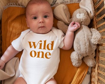 Wild One 1st Birthday Bodysuit: Soft Cotton First Birthday Outfit