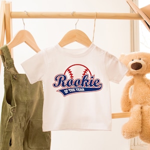 Rookie of the Year Baseball 1st Birthday Shirts Matching Family Tees