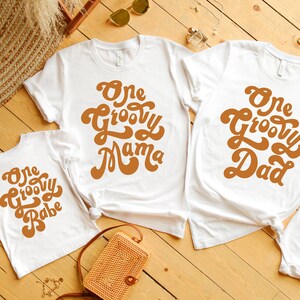 Groovy One Birthday Matching Family Shirts: Retro 70s Tees