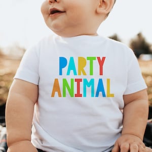 Party Animal Birthday Shirt, Zoo Animals Birthday, Party Animal Shirt, Infant Toddler Youth Kids Tee, Wild Party Animals Birthday Outfit