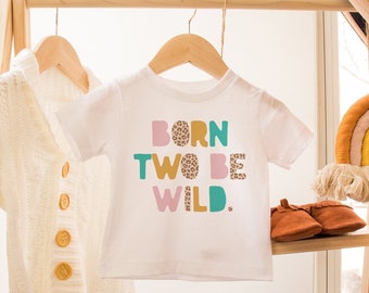 Two Wild Birthday Shirt: Safari Jungle 2nd Birthday