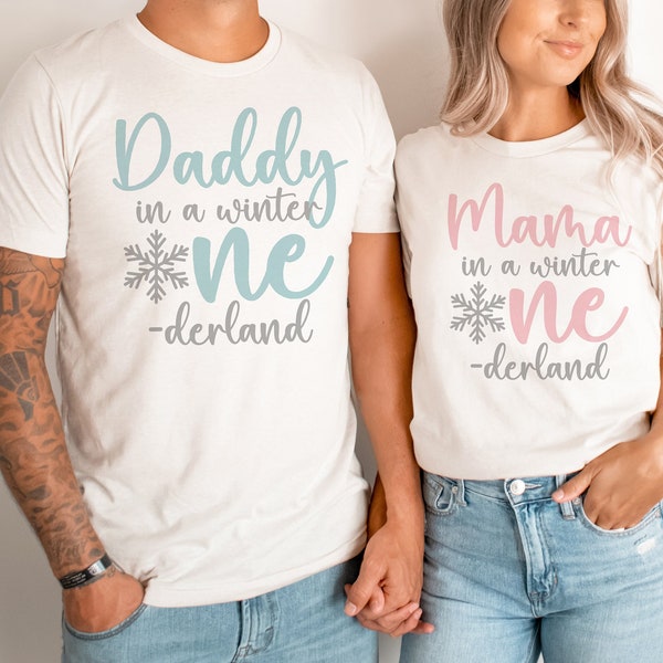 Winter ONEderland Birthday Shirt, Winter Onederland Matching Family Shirts, 1st Birthday Outfit, Snowflake Birthday Tee, Mommy and Me Shirts