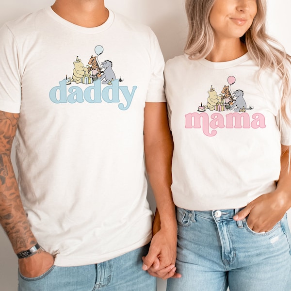 Winnie the Pooh 1st Birthday Matching Family Shirts, Classic Pooh First Birthday Outfits