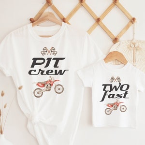 Dirt Bike 2nd Birthday Shirt: "Two Fast" Toddler Tee