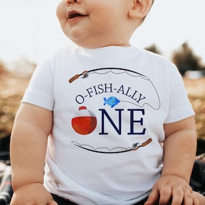 Fishing Birthday Shirt Ofishally One 1st Birthday Outfit O-fish