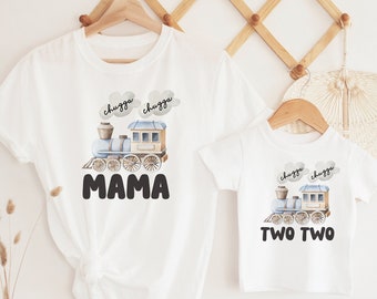 Train 2nd Birthday Shirt, Chugga Two, Matching Family Outfits