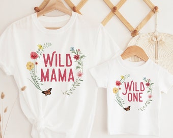 Wildflower Birthday Shirt: Wild Flower One 1st Birthday Matching Family Outfits