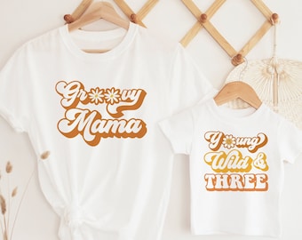 Young Wild and Three Shirt: Retro 3rd Birthday Toddler Tee