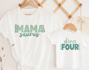 Dino Four Birthday Shirt, Dinosaur 4th Birthday Matching Family Shirts, 4th Birthday Outfit, Dino Four Shirt, Birthday Boy Girl Outfit