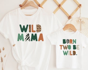 Two Wild Birthday Shirts: Matching Family Safari 2nd Birthday