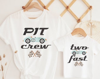 Two Fast Matching Family Birthday Shirts, Race Car Birthday Shirt, 2nd Birthday Shirt, Mommy and Me Shirts, Birthday Boy Tee, Second Bday