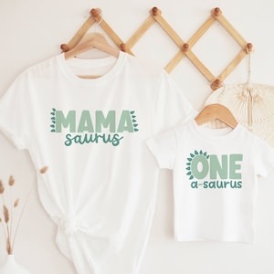 Dinosaur 1st Birthday Matching Family Shirts, 1st Birthday Shirt, One-A-Saurus Shirt, Dinosaur Birthday Tee, Birthday Boy Outfit, First Bday