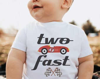 Two Fast Matching Family Birthday Shirts, 2nd Birthday, Race Car Birthday Shirt, 2nd Birthday Outfit, 2 Fast 2 Curious, Pit Crew, Red Car