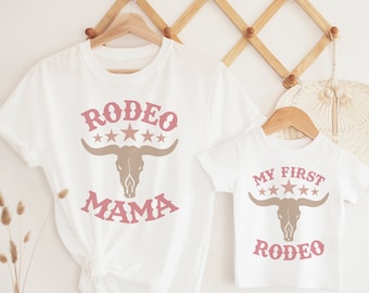 My First Rodeo Birthday Shirt: Western Cowgirl Family Matching Outfit