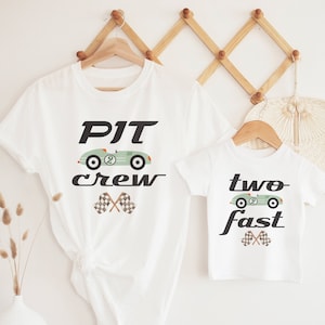 Two Fast Mommy and Me Birthday Shirt, Race Car Birthday Shirt, 2nd Birthday Shirt, Matching Family Birthday Shirt, Birthday Boy Tee, Second