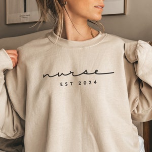 Nurse Sweatshirt, Gift For Nurse, Custom Nurse Shirt, Nurse Graduation Gift, Nurse Week, Nurse Appreciation, RN Gift, RN Sweatshirt image 1