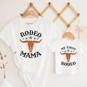 My First Rodeo Birthday Family Shirts, Western Cowboy 1st Birthday Matching Outfits