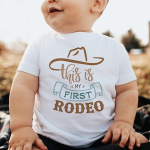 Cowboy Birthday Shirt, My First Rodeo Birthday Shirt, Western Birthday Shirt, Country Birthday Tee, Farm Birthday Shirt, 1st Birthday Outfit