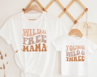 Young Wild and Three Shirt: Retro 3rd Birthday Tee