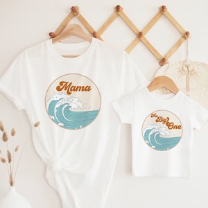 Surf Matching Family Birthday Shirts, Surf 1st Birthday Shirt, The Big One Shirt, Surfer Birthday Outfit, Mommy and Me Shirts, Catch A Wave