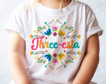 Fiesta 3rd Birthday Shirt, Three-esta Birthday Shirt, 3rd Birthday Outfit, Threeesta Birthday Party, Cinco de Mayo Tee, Mexican Fiesta Party