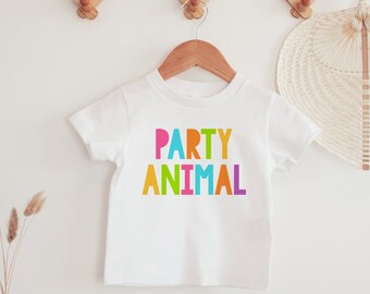 Party Animal Birthday Shirt: Colorful Zoo Animals Matching Family Tees