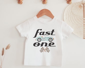 Fast One Birthday Shirt, 1st Birthday Shirt, Race Car Birthday Party, Cars Birthday Boy Outfit, Matching Family Birthday, Mommy and Me Shirt