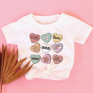 Valentine&#39;s 1st Birthday Shirt: Heart Candy Matching Family Outfits