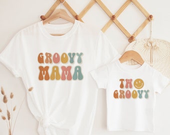 Two Groovy 2nd Birthday Shirt: Retro Hippie Toddler Tee