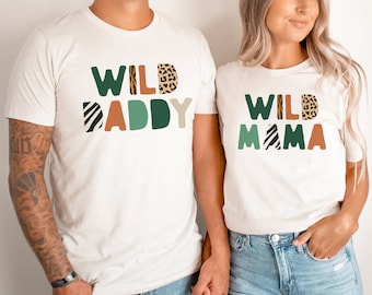 Wild One Matching Family Birthday Shirts, 1st Birthday Shirt, Safari Birthday, Jungle Zoo Animal, Wild 1st Birthday Outfit, Mommy and Me