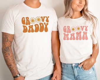 Groovy One Birthday Matching Family Shirts, Retro 70s First 1st Birthday Outfits
