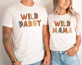 Two Wild Birthday Shirts: Matching Family Safari Zoo Party