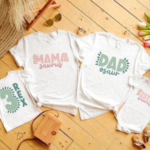 Three Rex Mommy and Me Shirts, Dinosaur Birthday Shirt, 3rd Birthday Shirt, Three Rex Tee, 3 Rex Birthday, Dinosaur Girl Boy Birthday Shirt