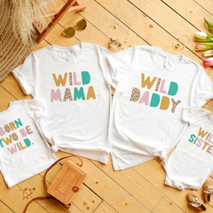 Two Wild Birthday Shirts: Matching Family Safari 2nd Birthday