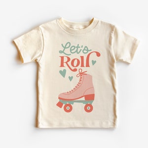 Roller Skating Birthday Shirt, Let&#39;s Roll Tee, Roller Skate Birthday Party, 70&#39;s Roller Rink Birthday Tee, Roller Derby, Birthday Girl Shirt
