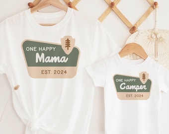 One Happy Camper Shirt, First Birthday Shirt, Camping 1st Birthday Outfit, One Happy Camper Matching Family Tees, Camp Mommy and Me Shirts