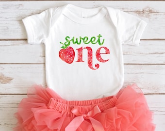 Strawberry 1st Birthday Bodysuit: Sweet One Outfit