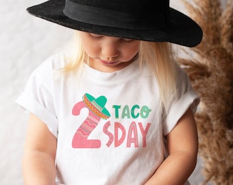 Taco Twosday 2nd Birthday Shirt: Fiesta Toddler Tee