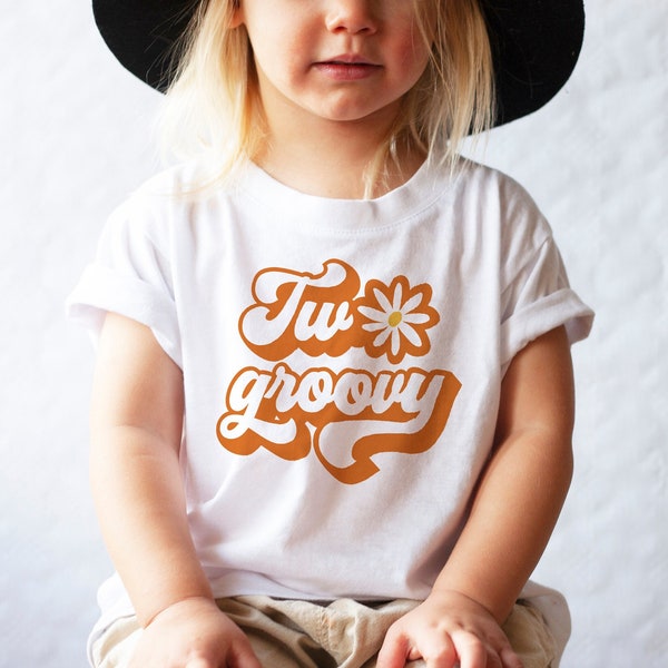 Two Groovy Birthday Shirt | Two Groovy Mama 2nd Birthday Party Matching Mommy and Me Shirts | Retro Hippie Daisy 70's Flower Party Tees