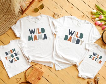 Two Wild Birthday Shirts: Matching Family Safari Jungle Zoo 2nd Birthday