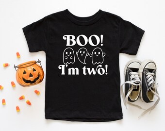 Boo I'm Two Birthday Shirt: Halloween 2nd Birthday Outfit