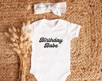 Birthday Babe Bodysuit: Retro Birthday Girl Outfit