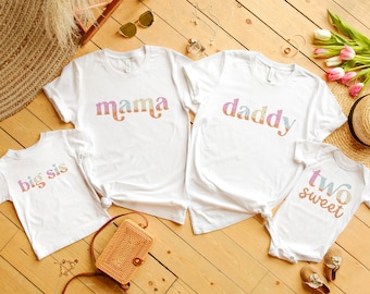 Ice Cream Two Sweet Birthday Shirt: Matching Family Tees
