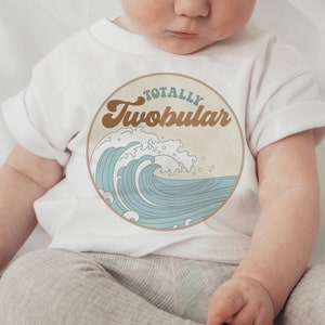 Surf 2nd Birthday Shirt, Totally Two-bular Shirt, Second Birthday Tee, Surfer Birthday Party Shirt, Surf Birthday, Toddler Boy Tee, Two Cool