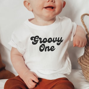 Groovy One Birthday Shirt: Retro 70s First Birthday Outfit