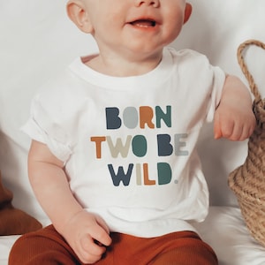 Born Two Be Wild Birthday Shirt, 2nd Birthday Shirt, Two Wild Shirt, Wild 2nd Birthday Party Outfit, Safari Jungle Zoo Animal Birthday Party