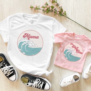 Surf Matching Birthday Girl Shirts, The Big One Shirt, 1st Birthday Shirt, Beach Birthday Tee, 1st Birthday, Toddler Shirt, Surfs Up, Surfer